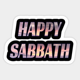 Happy Sabbath - Sunset Filled Sticker